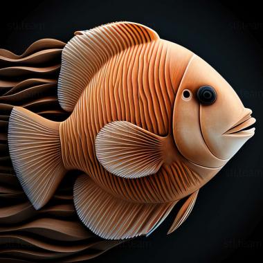 3D модель Амфиприон двустворчатый рыба (STL)